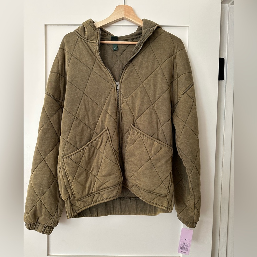 Wild Fable Quilted Hooded Jacket - olive
